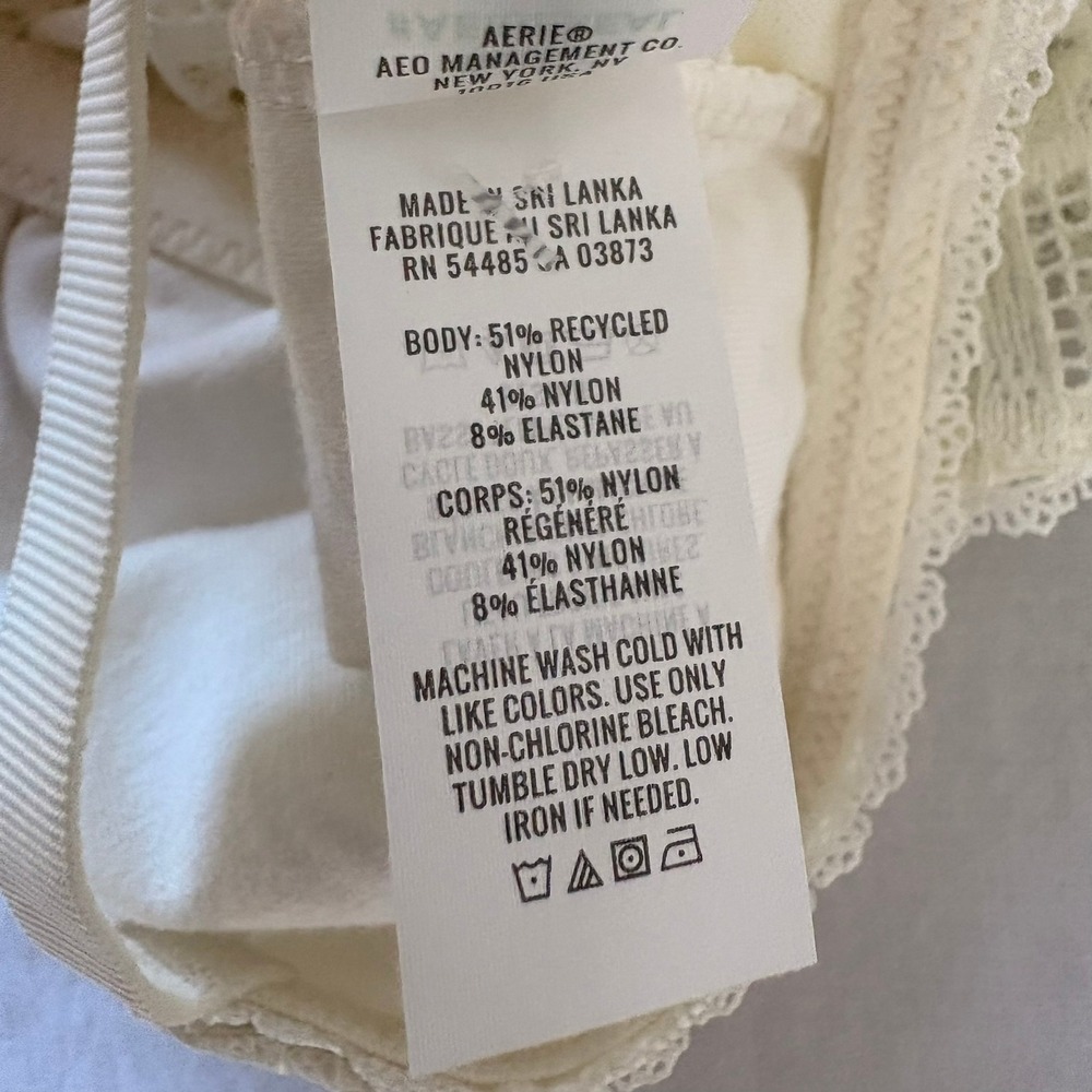Aerie Show Off Romantic Lace Camisole Top Cream White XL NWT 069-2692-4161 - Picture 11 of 15